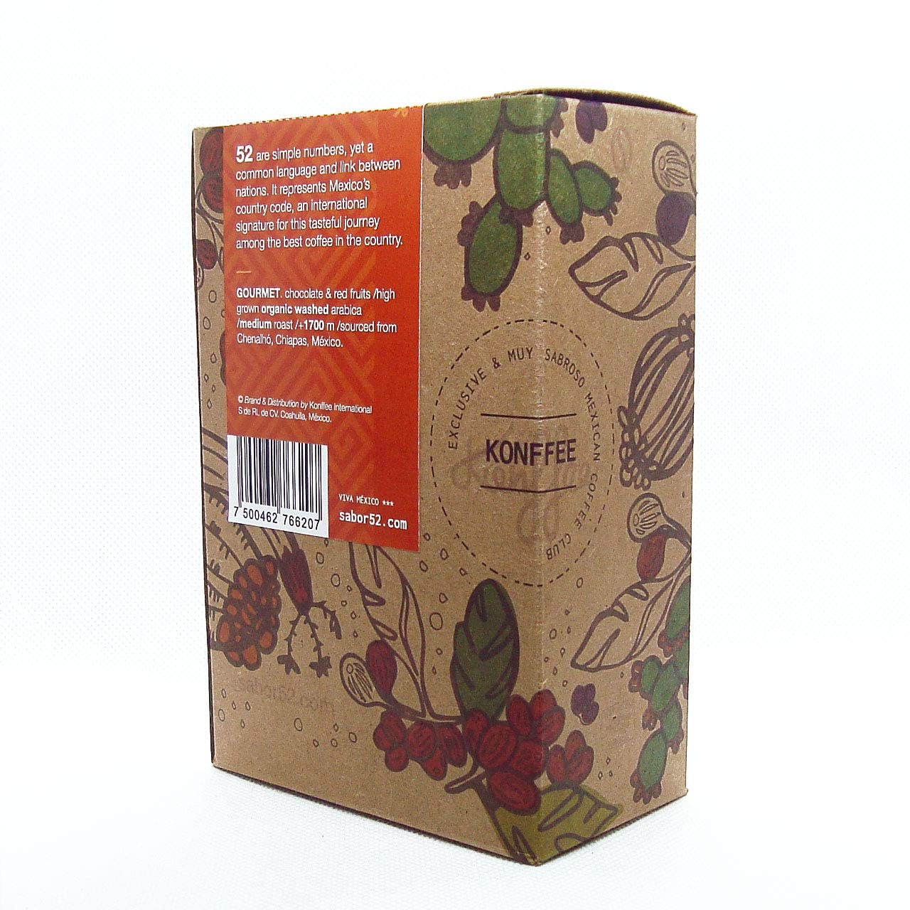 52 GOURMET Premium Ground Coffee - Artisan Mexican Chiapas Blend | Rich & Smooth Flavor for Home Brewing, Office Use & Gift Giving