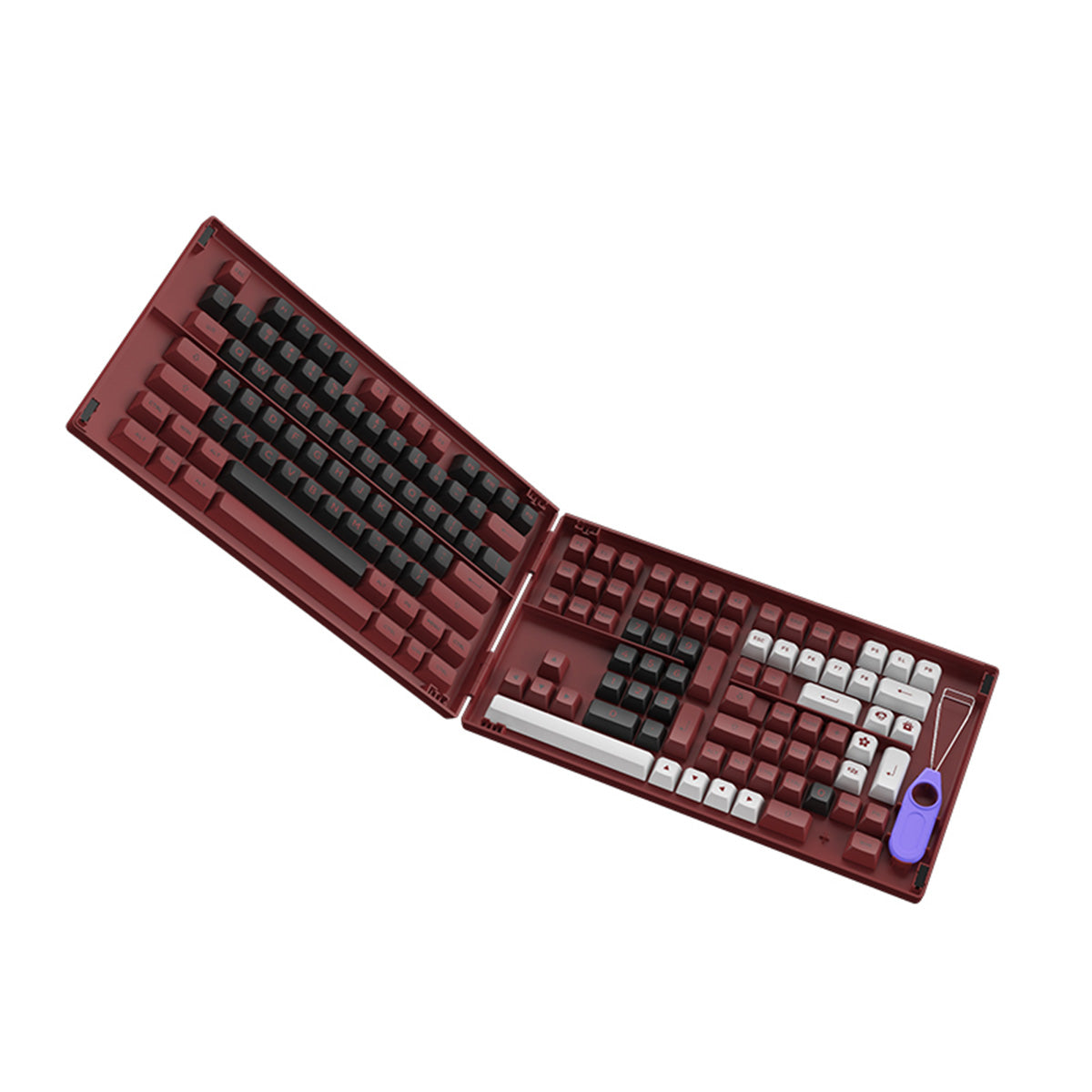 Akko Bred Fullset PBT Doubleshot ASA Profile 158-Piece Keycaps - Perfect for Mechanical Keyboards, Gaming & Typing