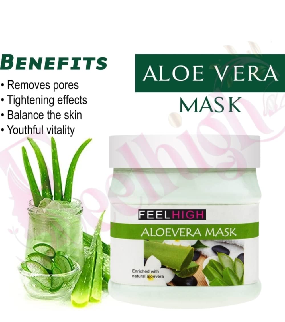 Feelhigh Aloe Vera & Goat Milk Face & Body Mask Scrub Set - 2-Piece Skincare Kit for Hydration & Exfoliation | Perfect for Spa Day, Dry Skin Relief & At-Home Self Care