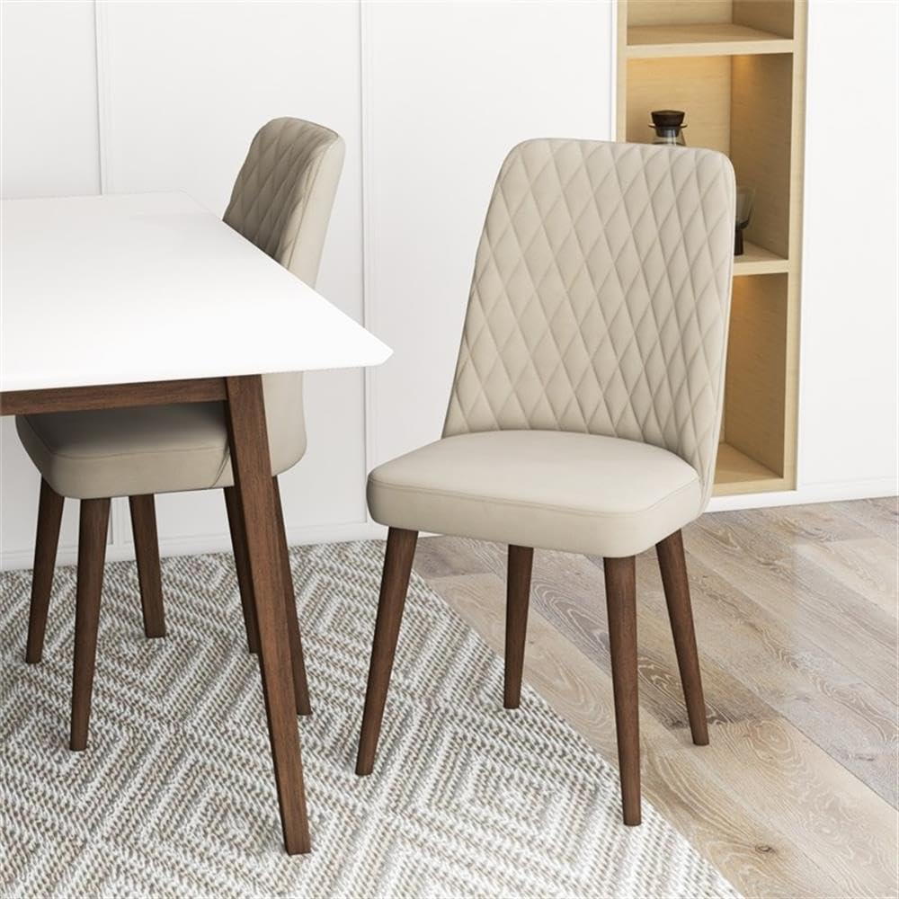 Mid Century Modern Kitchen Table and Chairs Set for 4 - Retro Dining Furniture for Small Spaces - Perfect for Breakfast Nooks, Apartments & Cozy Family Meals