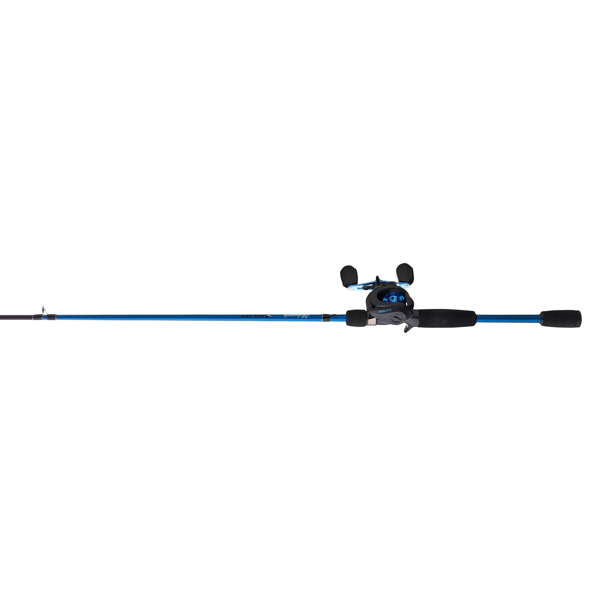 Agility® Baitcast Fishing Rod and Reel Combo - Lightweight Graphite Baitcasting Setup for Bass, Walleye, Pike Fishing | Perfect for Freshwater Lakes, Rivers, and Saltwater Shore Casting