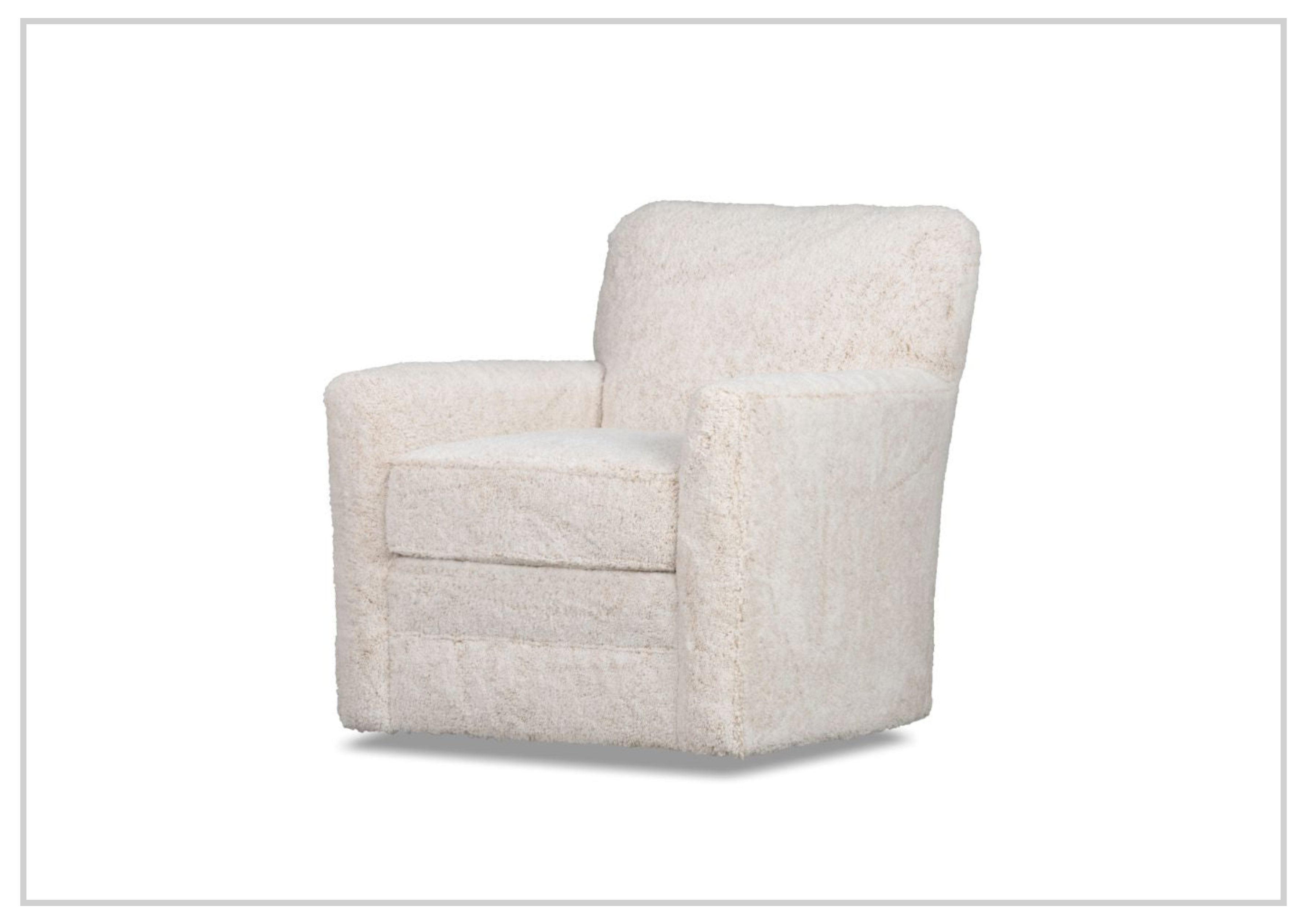Klaussner Marlow Fabric Swivel Accent Chair with Track Arms - Modern Living Room Lounge Chair for Home Office, Reading Nook & Relaxation