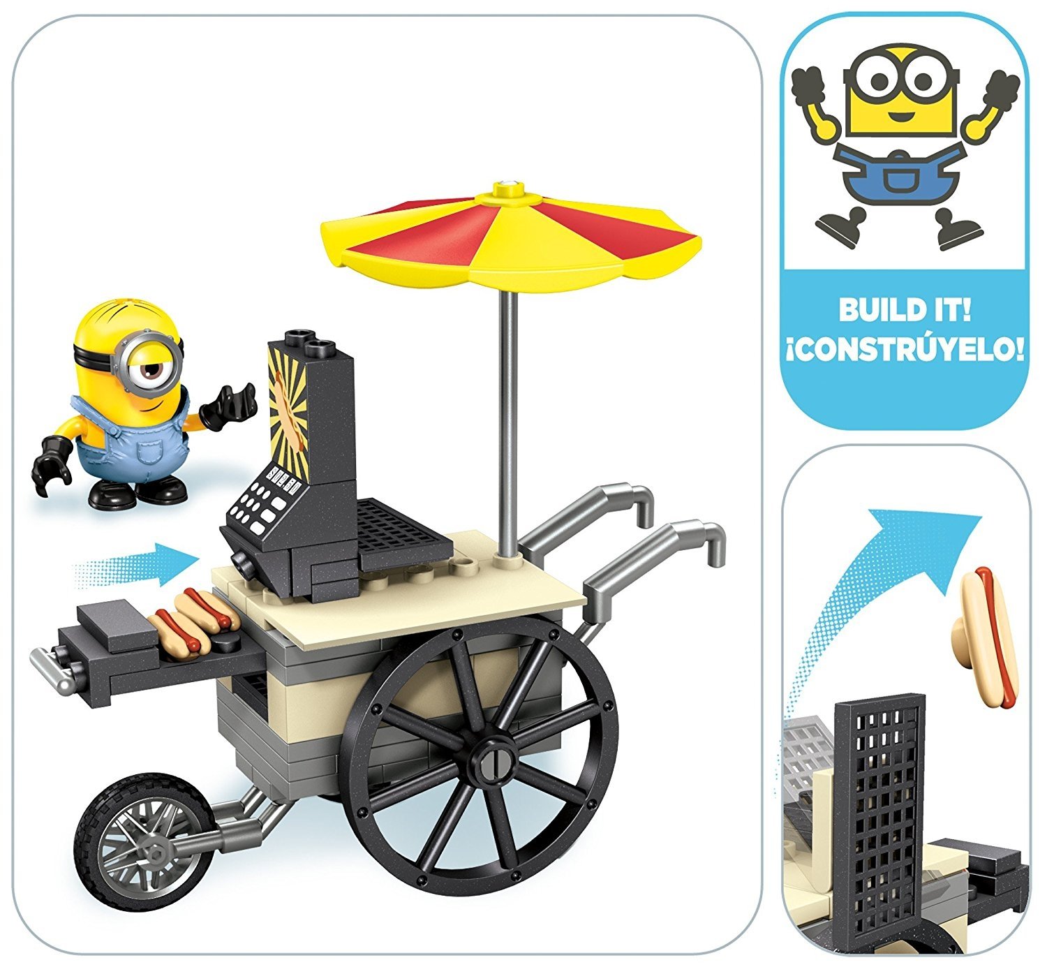 Minions Movie Mega Bloks Building Toy Set - Flying Hot Dog Minion Figure for Kids & Collectors | Perfect for Birthday Gifts & Playtime Fun