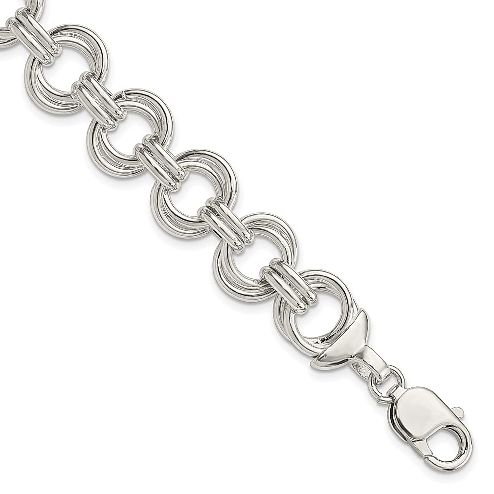 925 Sterling Silver Link Bracelet for Women - 7.5 Inch Adjustable Chain, Elegant Fine Jewelry Gift for Her (Perfect for Birthday, Anniversary & Special Occasions)