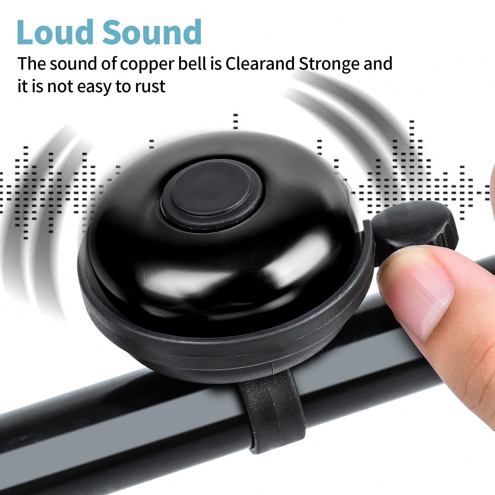 Classic Aluminum Bicycle Bell - Loud & Clear Bike Bell for Adults & Kids - Perfect for City Commuting & Mountain Biking Safety