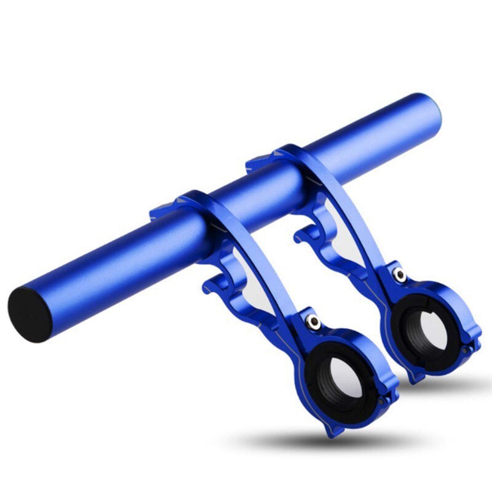 **20CM MTB Bicycle Handlebar Extender Bracket - Alloy Flashlight & Bike Computer Mount Holder for Cycling Accessories (Blue, 20CM) - Perfect for Night Riding & Trail Adventures**
