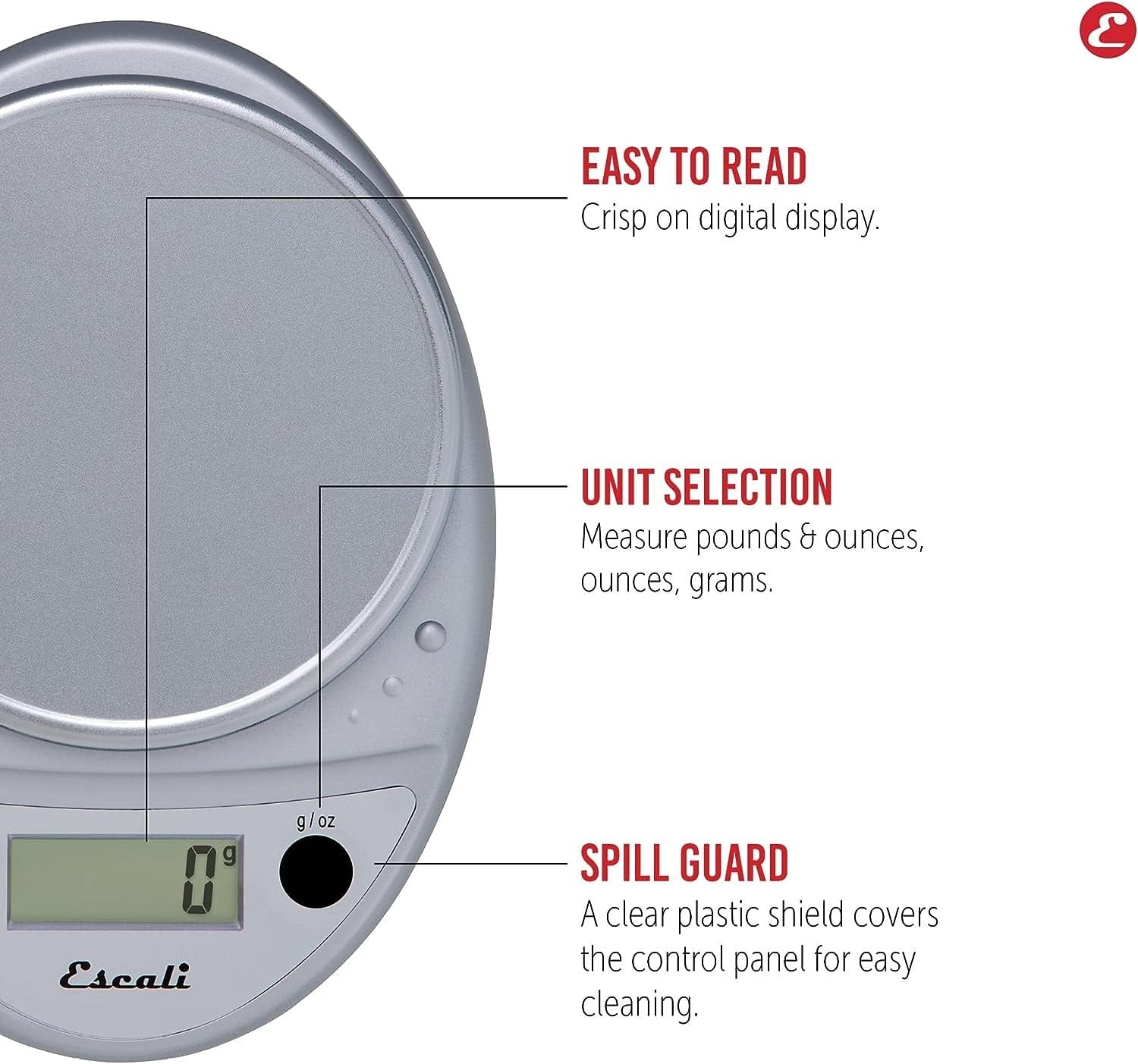 Escali Primo Digital Food Scale - Precise Kitchen & Baking Scale for Cooking, Portion Control, and Meal Prep - Perfect for Home Chefs & Healthy Eating