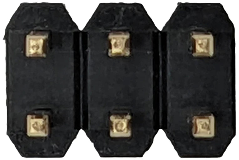 6 Pin Dual Row Male Header Connector, 0.025