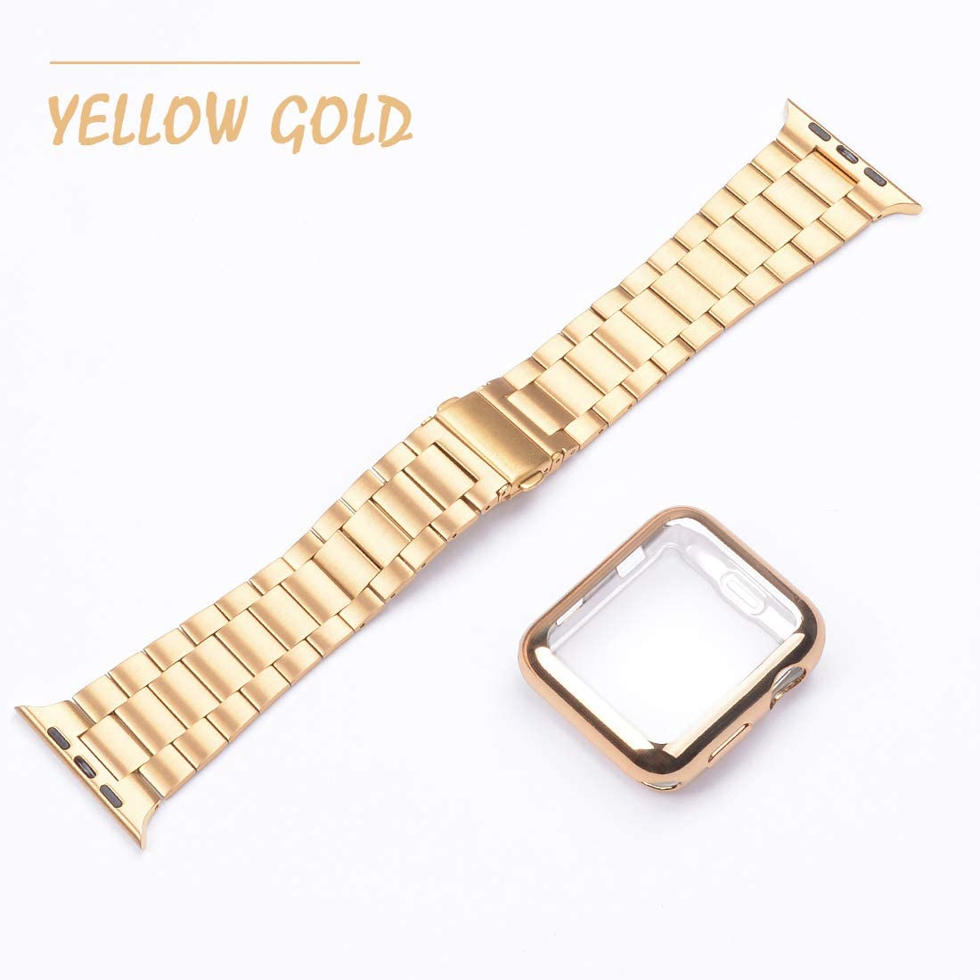 Premium Stainless Steel Apple Watch Band Compatible with Ultra 49mm/46mm & Series 10/9/8/7/6/SE/5/4/3/2/1 - Durable Metal iWatch Strap with Protective Case & Screen Protector for Men & Women | Perfect for Business, Workout & Everyday Wear