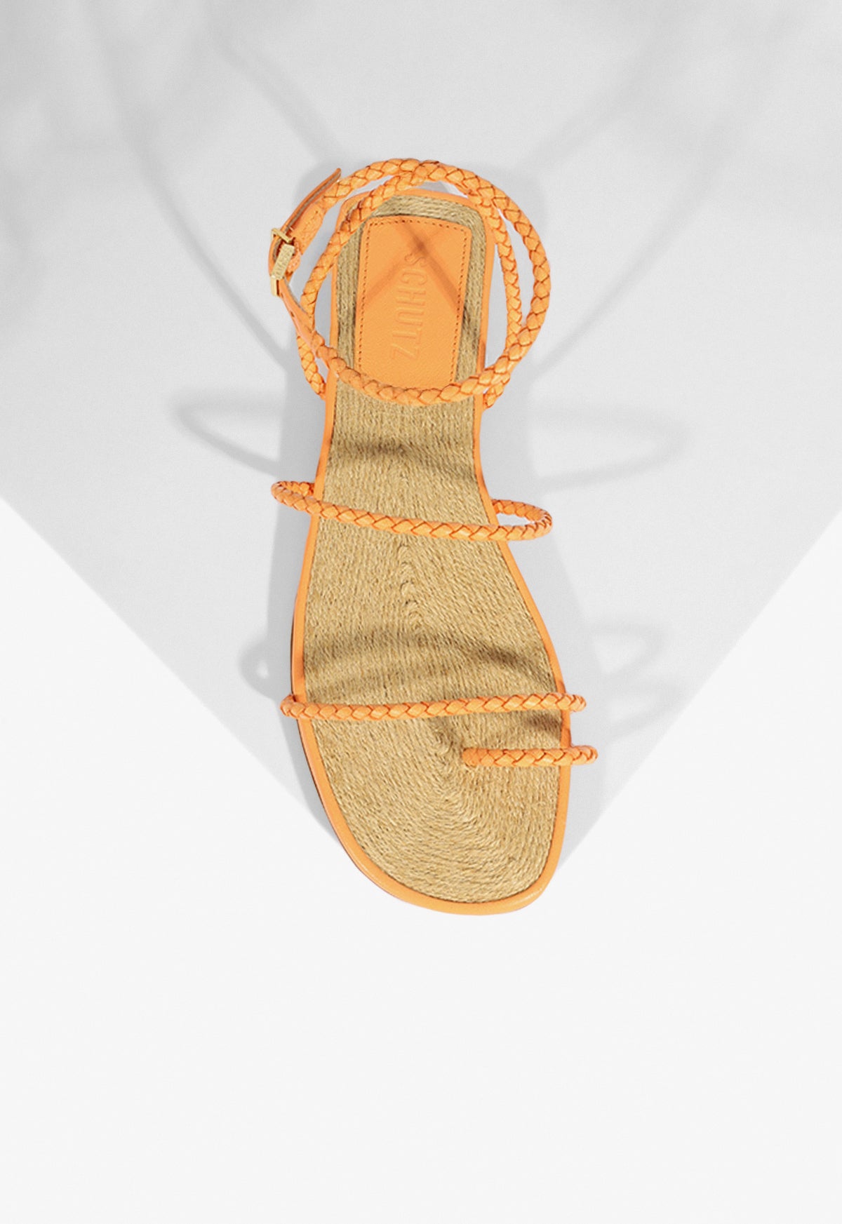 Kaya Orange Leather Flat Sandal - Women's Comfortable Summer Casual Shoes for Beach, Vacation & Everyday Wear