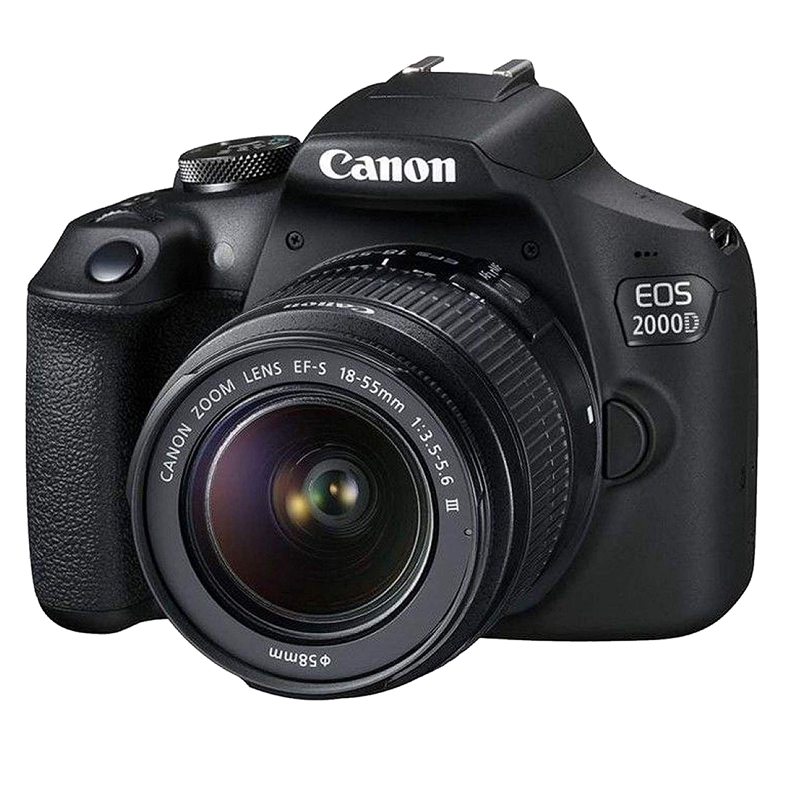 Canon EOS 2000D Rebel T7 DSLR Camera Bundle with EF-S 18-55mm Lens | 64GB SD Card, LED Light, Tripod, Case & 30pc Accessories Kit (Renewed) - Perfect for Beginners, Vlogging & Travel Photography