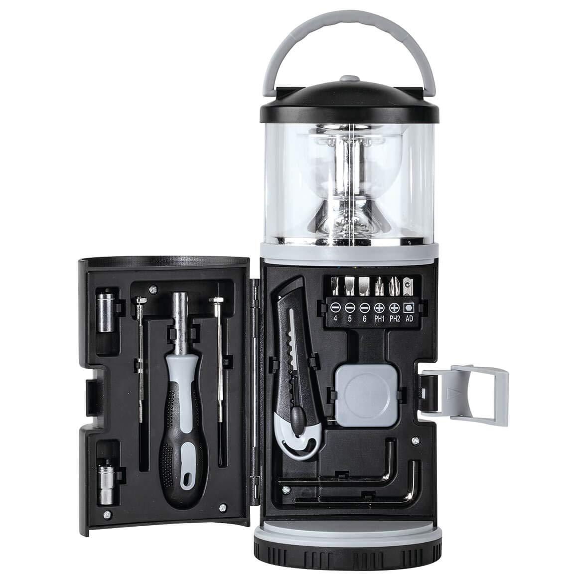 LivingSURETM Auto Emergency Lantern with Tool Kit - Portable LED Flashlight for Car, Camping, Hiking & Power Outages - 12-in-1 Survival Gear for Roadside Emergencies