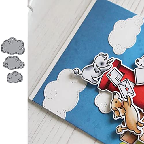 Swirly Clouds Metal Cutting Dies for DIY Scrapbooking, Card Making, and Paper Crafts - Carbon Steel Stencils for Embossing and Decorative Projects - Perfect for Albums, Invitations, and Home Decor