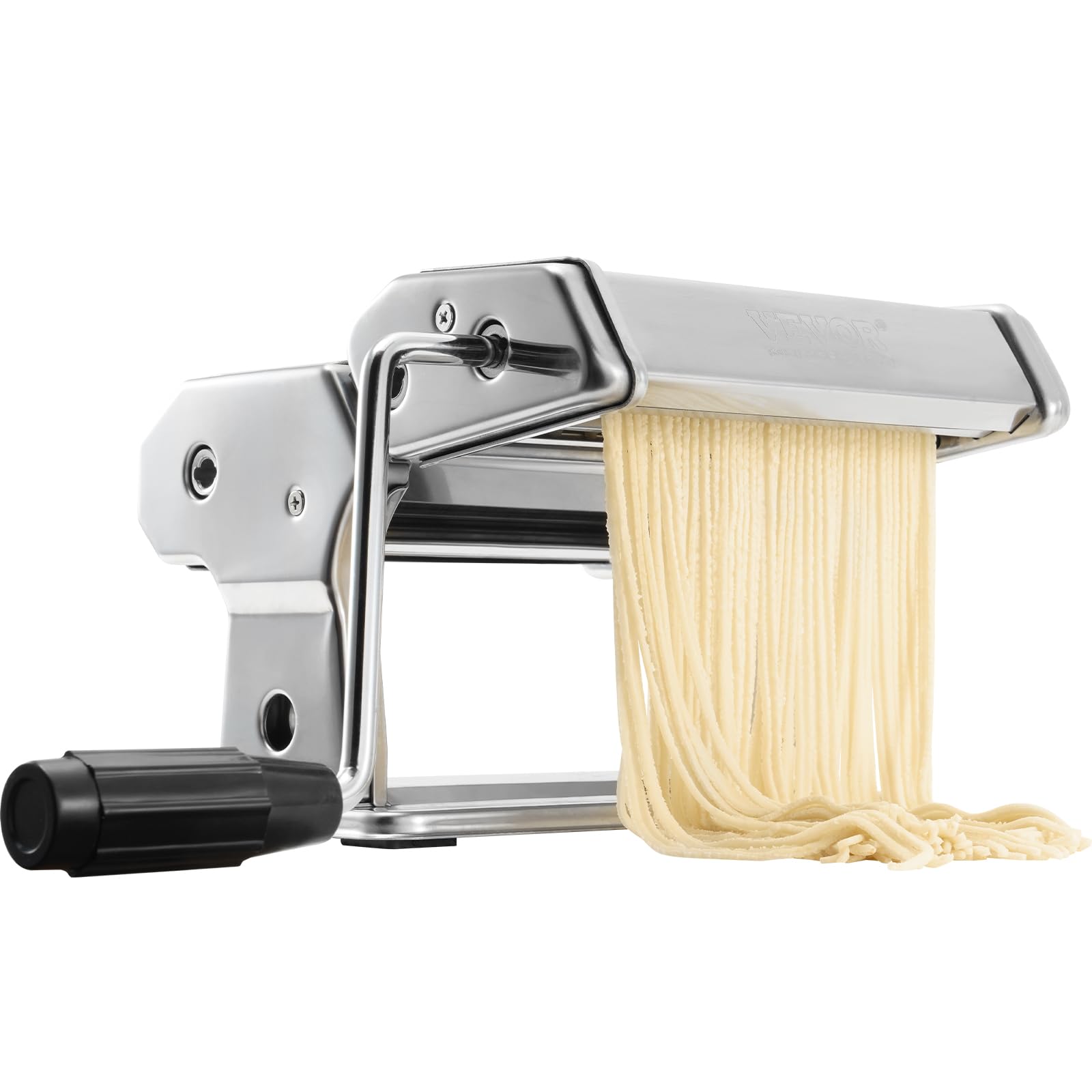 VEVOR Manual Pasta Maker Machine - 150mm Stainless Steel Pasta Roller with 9 Adjustable Thickness Settings & Cutter for Homemade Spaghetti, Lasagna, Fettuccine | Perfect for Italian Cooking, Restaurant-Quality Pasta at Home, and Culinary Enthusiasts