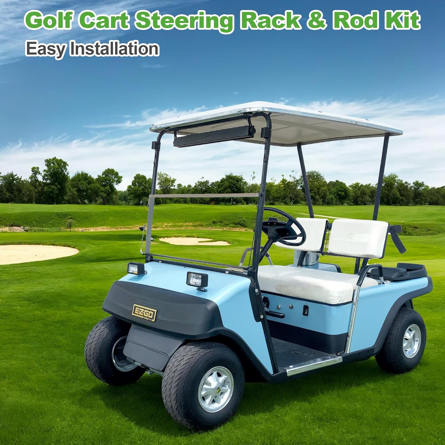 EZGO Marathon 1971-1994 Golf Cart Steering Rack & Rod Kit with Ball Joint & Boot Cover - Replacement Parts for Improved Handling & Control - Perfect for Golf Course Maintenance & Personal Use