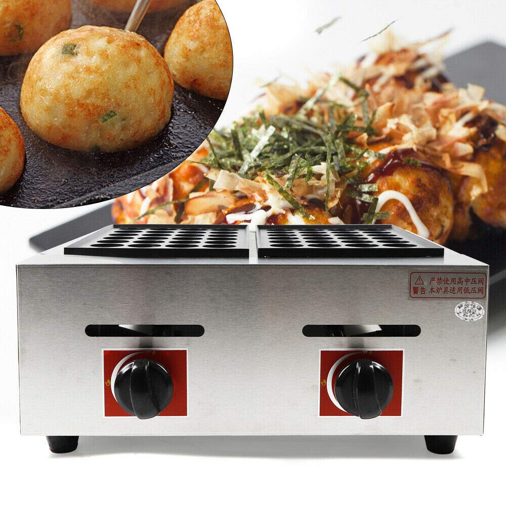 XYOUNG Commercial LPG Takoyaki Maker Machine - 110V Octopus Ball Grill with 56-Piece Capacity for Restaurants & Food Stalls | Perfect for Japanese Snack Shops, Street Vendors & Home Catering Businesses