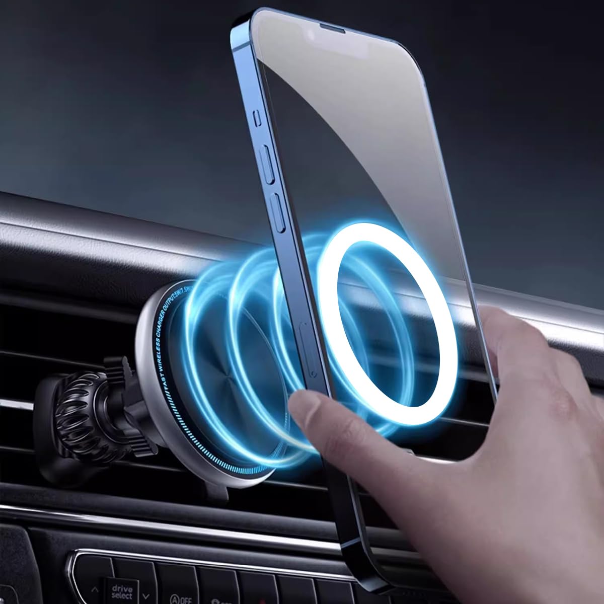 8 Pack Universal Metal Rings for MagSafe Magnetic Wireless Charger - Compatible with iPhone 15 14 13 Cases - Ultra-Thin Adhesive Sticker Car Mount Accessories (Black & White) - Perfect for Car Dashboard, Office Desk & Home Charging