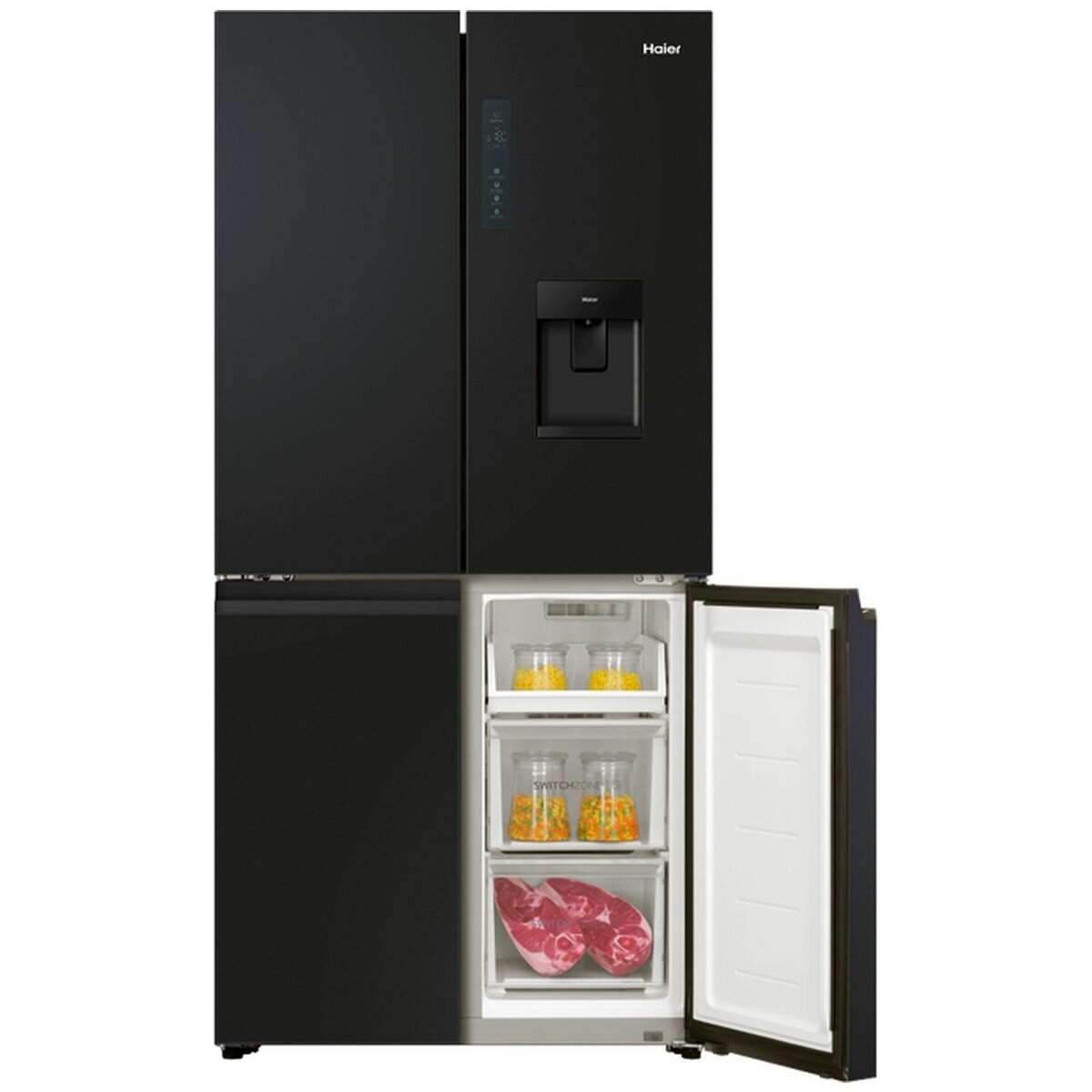 Haier 507L Quad Door Refrigerator in Black - HRF580YPC | Energy Efficient, Spacious Design for Modern Kitchens & Large Families