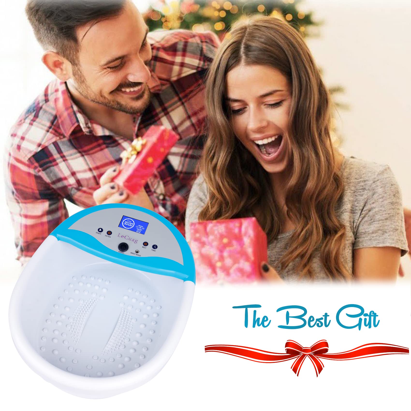 Ionic Foot Bath Detox Machine with Massage Slippers & FIR Belt - Negative Hydrogen Ion Foot Spa for Deep Cleansing & Relaxation | Perfect for Home Detox, Stress Relief & Foot Care