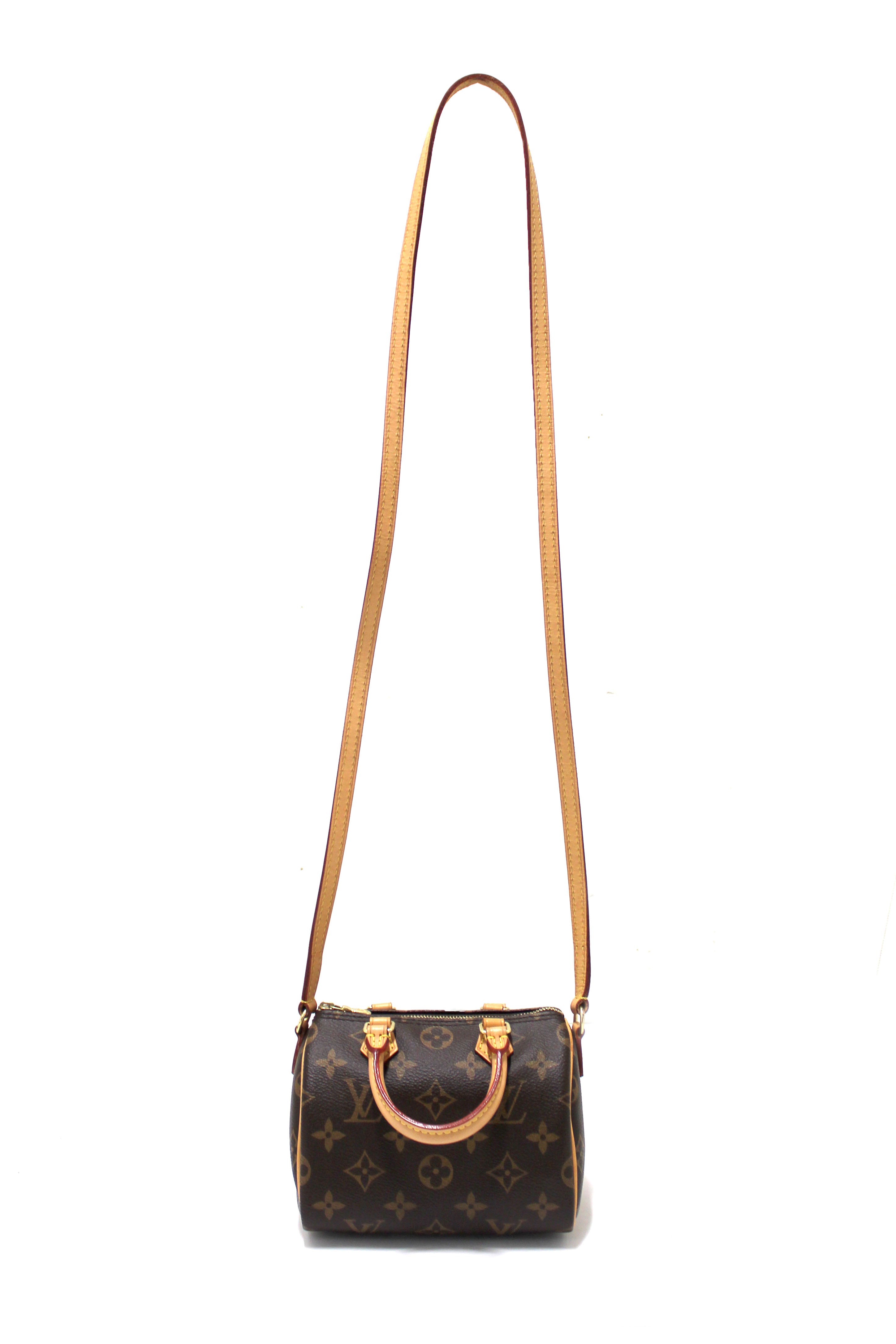 Authentic Louis Vuitton Monogram Nano Speedy Crossbody Bag - Luxury Designer Handbag for Women, Perfect for Everyday Use, Travel & Special Occasions