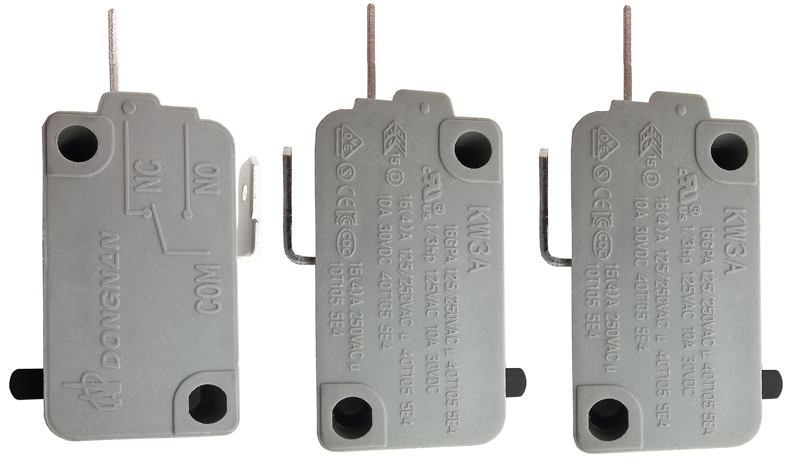 KW3A Microwave Oven Door Switch 16A 125/250V - 2 Normally Open & 1 Normally Close Replacement Part for Microwave Repair - Perfect for Home Appliance Maintenance and DIY Fixes