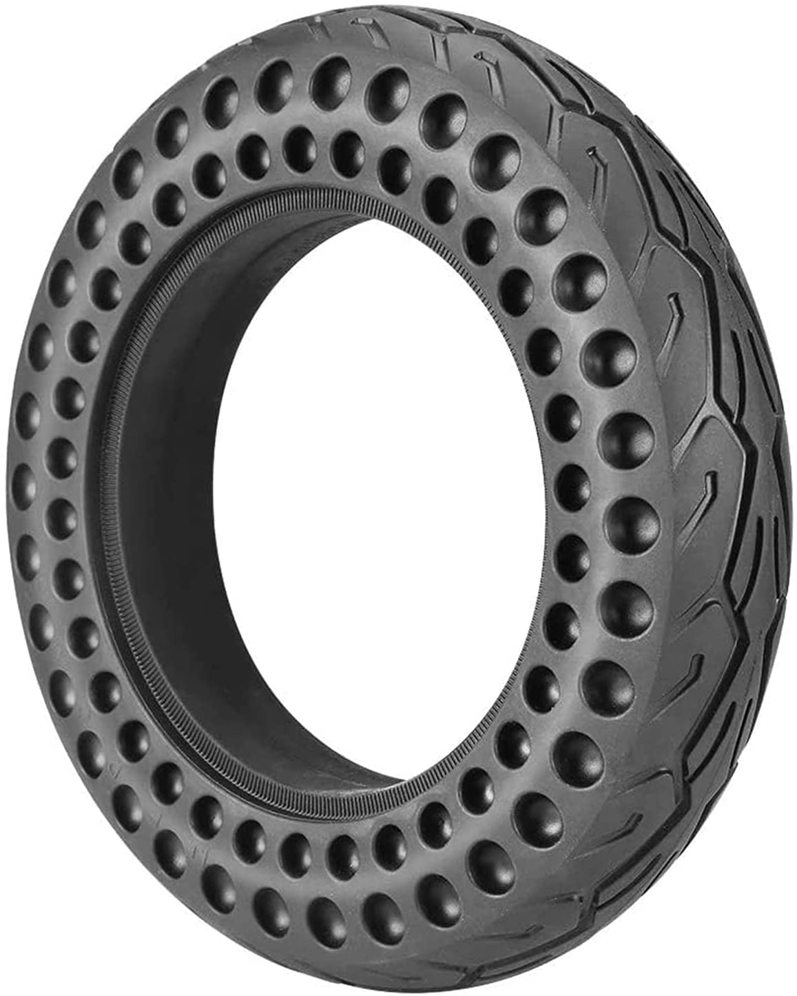 10 Inch Solid Honeycomb Tire for Electric Scooter - Non-Pneumatic Black Hollow Tire Replacement for E-Scooter Parts - Perfect for Commuting, Urban Travel & Last-Mile Transportation