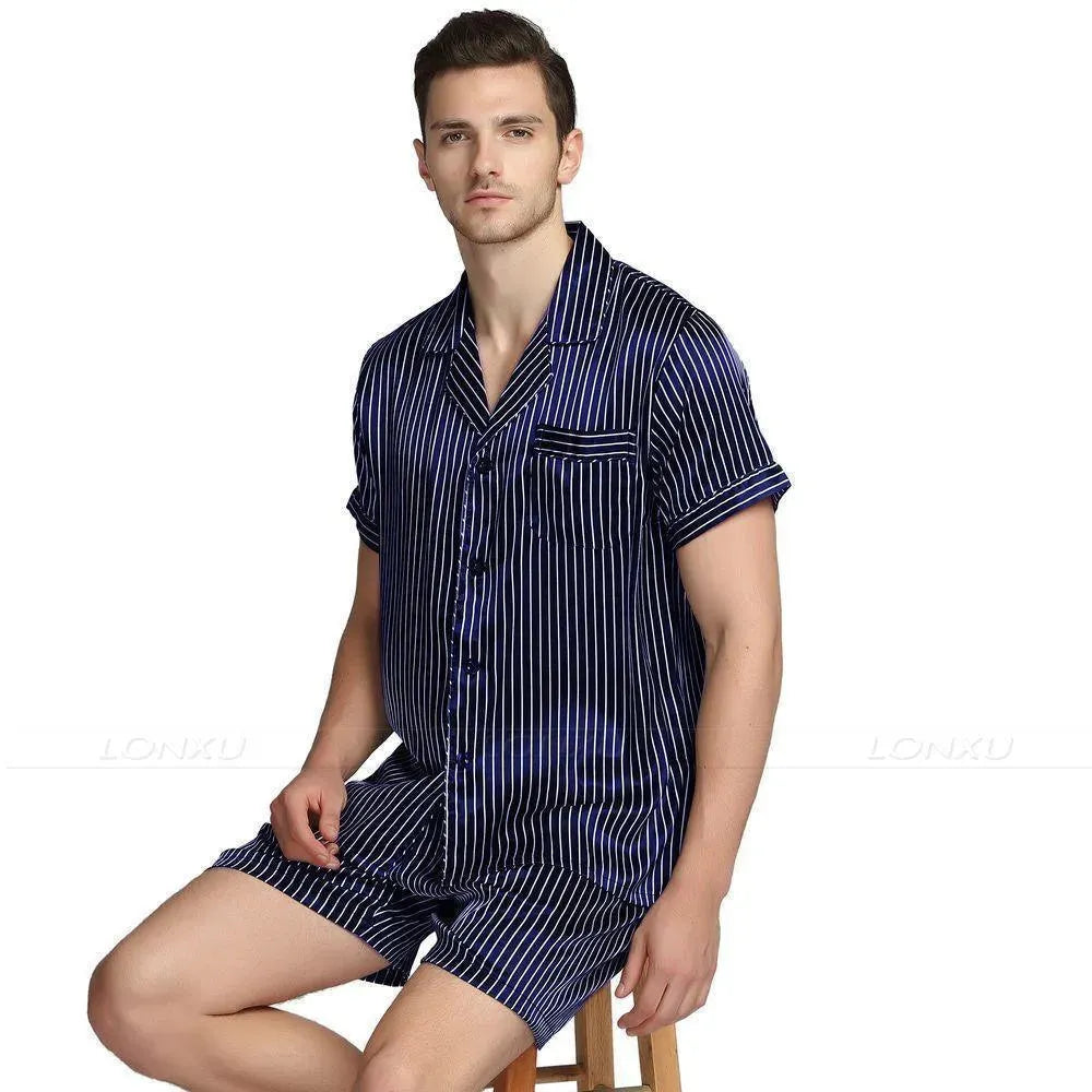 Cozy Men's Pajama Set - Soft Cotton Sleepwear for Lounge & Bedtime Comfort - Perfect for Relaxing at Home or Gift Giving