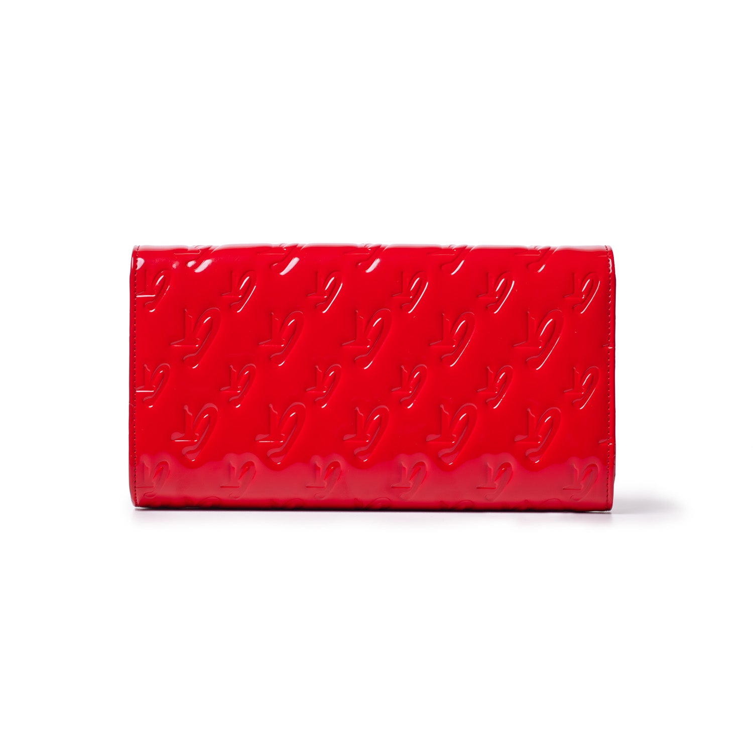 Monogram Travel Wallet in Mirror Red - RFID Blocking Passport Holder for Women & Men - Perfect for Air Travel, Business Trips & Vacations