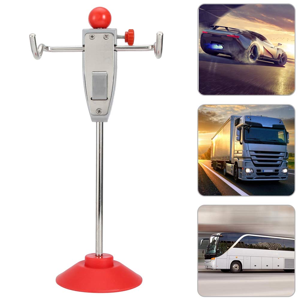 Heavy-Duty Car Alignment Rack - Steel & Plastic Steering Wheel Holder Stand Tool for Trucks & Vans (115mm Base, 155mm Width, 368mm Height) - Perfect for Auto Shops & DIY Vehicle Maintenance