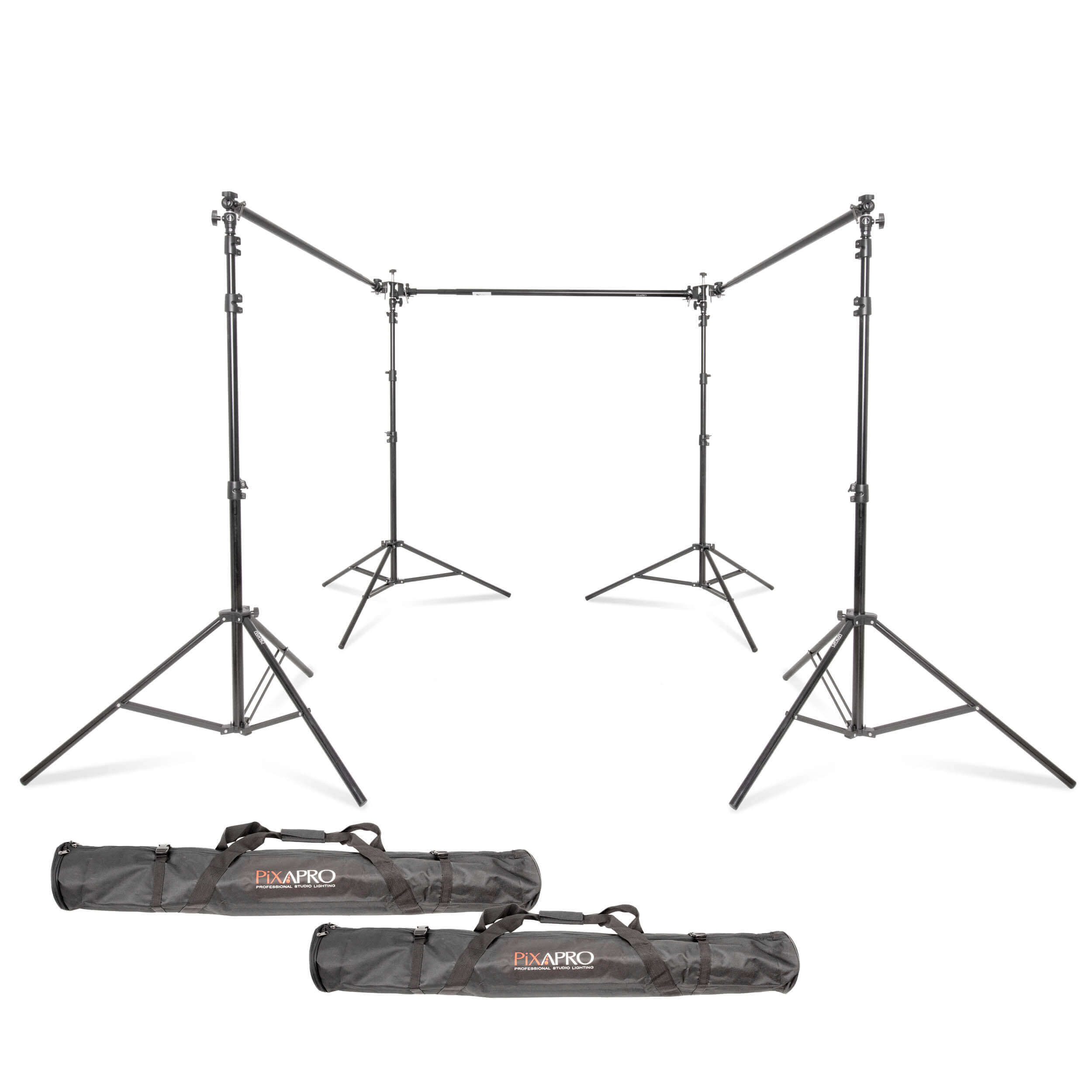 Professional Triple Telescopic Background Stand Kit with 3x6m White Muslin Backdrop - Perfect for Photography Studios, YouTube Videos, Product Shoots & Live Streaming