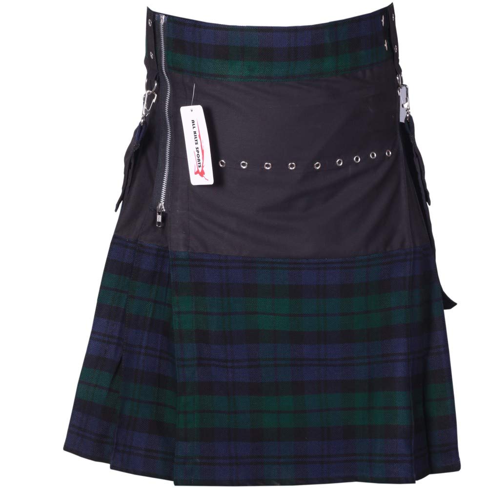 Modern Detachable Pockets Utility Kilt for Men - Adjustable Comfortable & Stylish for Burning Man, Festivals, Cosplay & Outdoor Adventures