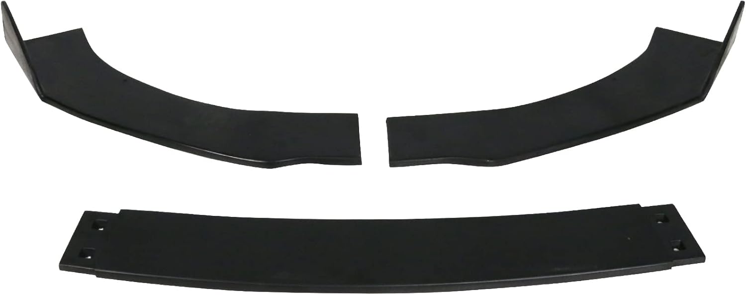 IKON Style PU Front Bumper Lip Spoiler Splitters Kit (3PCS, Unpainted Black) - Compatible with 2013-2016 Genesis Coupe 2 Door Models Only | Enhance Aerodynamics & Sporty Look for Street Racing & Car Shows