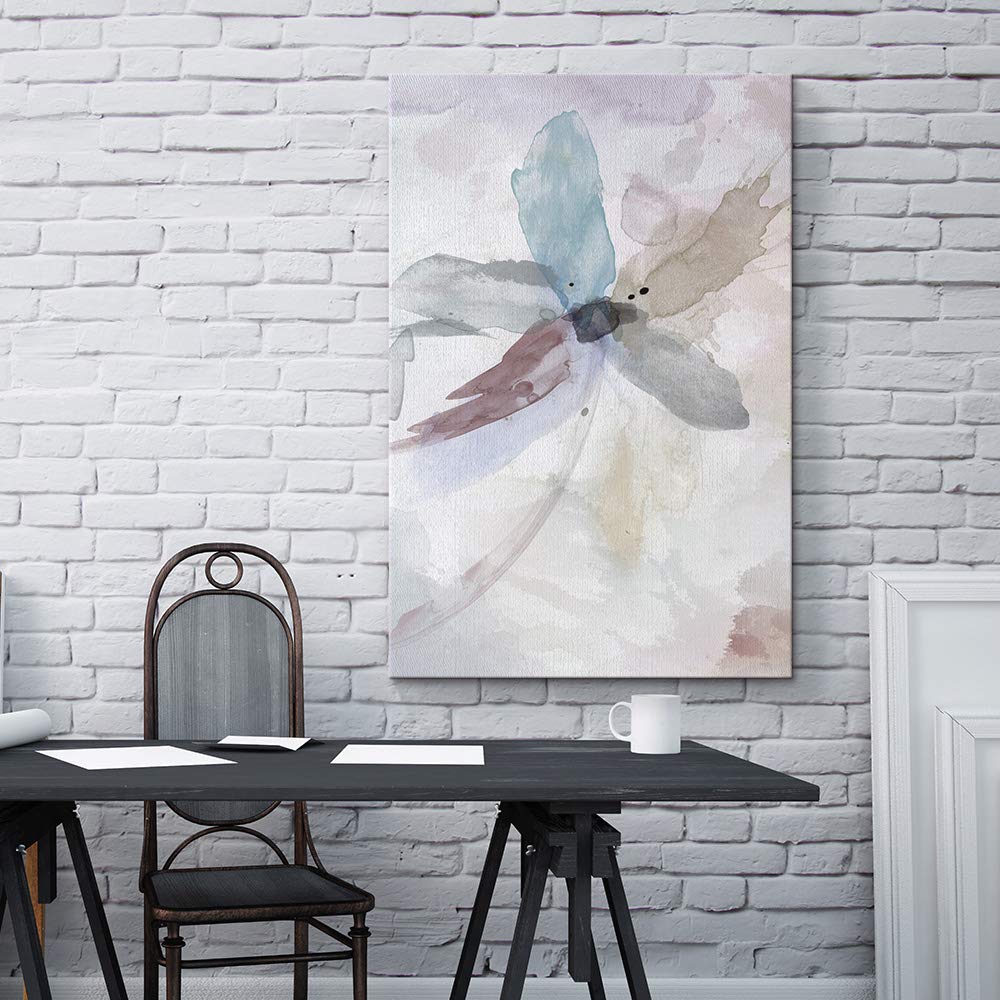 Abstract Flower Giclee Canvas Wall Art - 24x36 Inches Modern Home Decor for Bedroom, Living Room, and House Interior Design