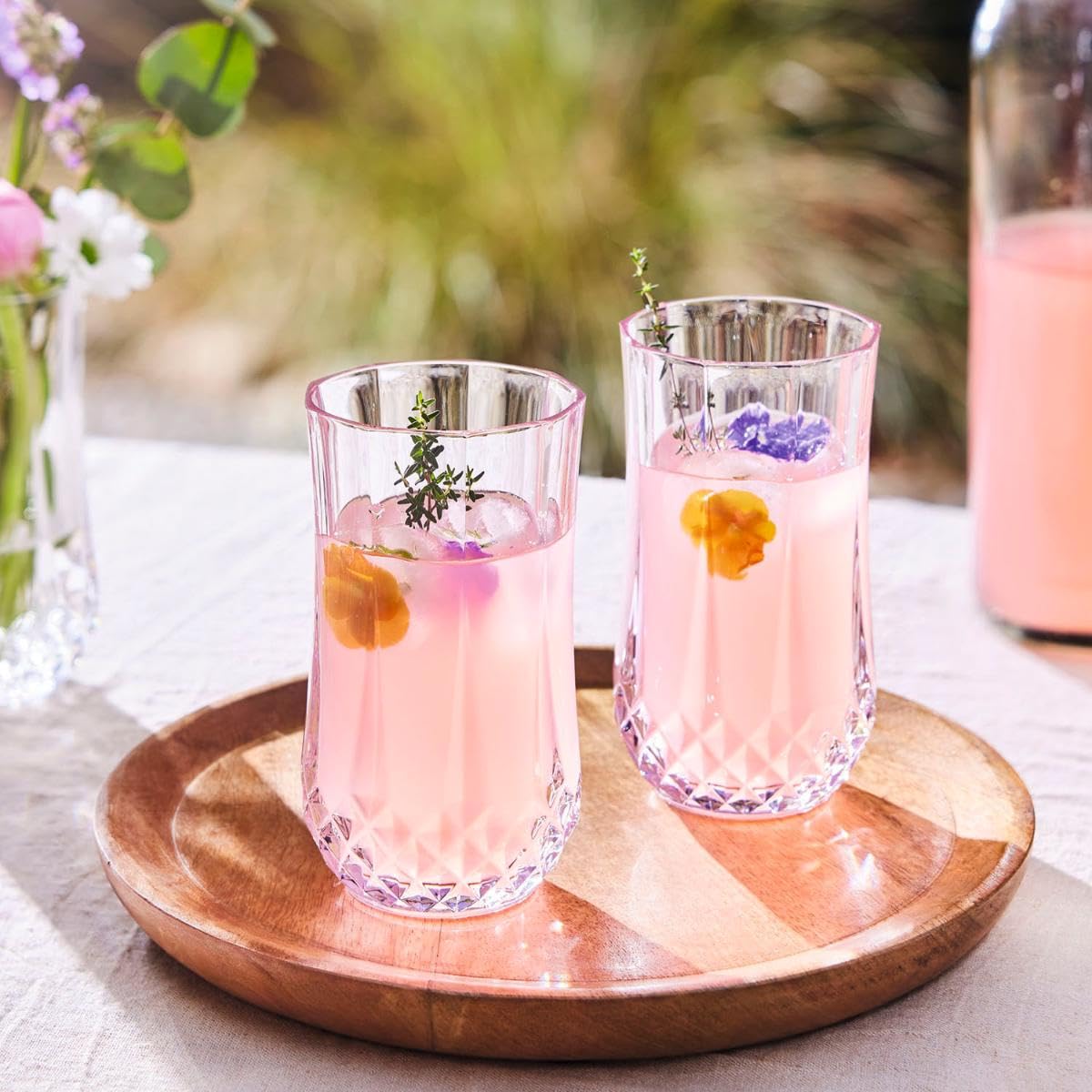 Cristal d'Arques Elact Long Drink Glass - Set of 6, 25 x 18 x 18.5 cm, Elegant Crystal Clear Glassware for Cocktails, Iced Tea & Refreshing Beverages - Perfect for Parties, Bars & Home Entertaining