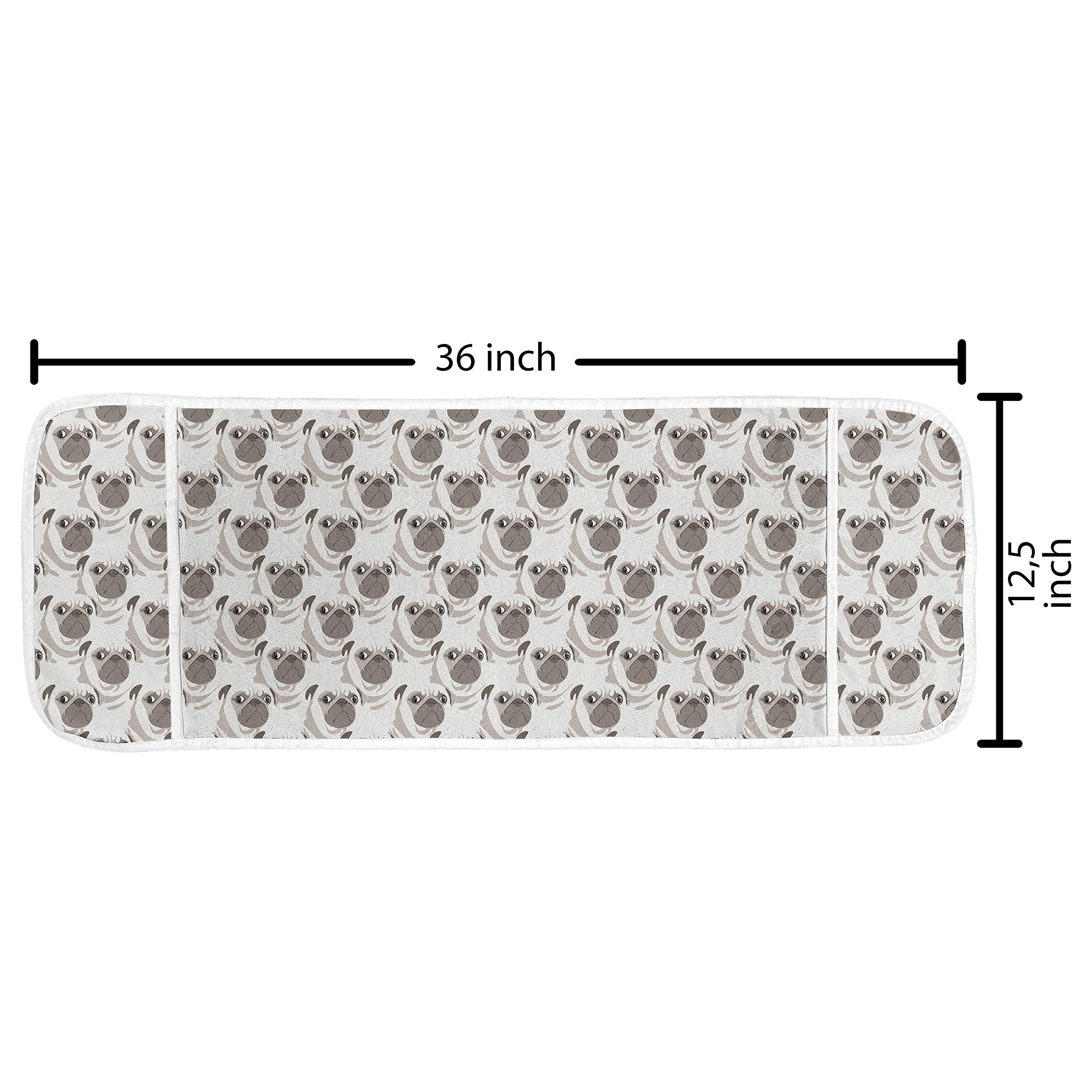 Ambesonne Microwave Oven Cover with Pockets - Water Resistant Pug Dog Meme Design, 36