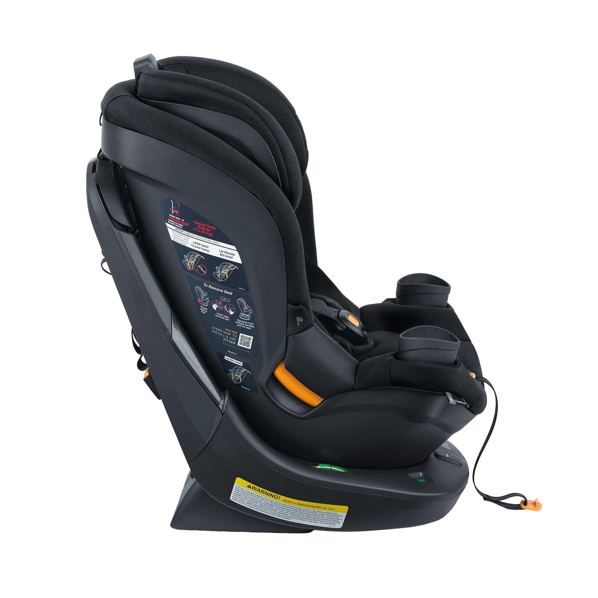 Chicco Fit360 ClearTex Rotating Convertible Car Seat for Toddlers - Safe & Easy 360° Swivel Installation - Perfect for Travel & Daily Commutes