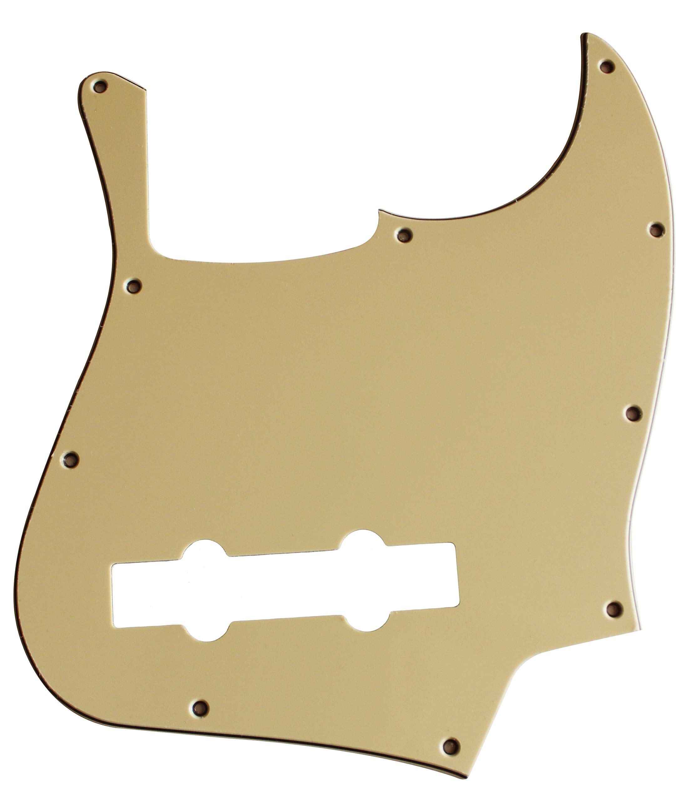 Fender Jazz Bass Guitar 5-String Pickguard - 3-Ply Vintage Yellow Replacement Part for Enhanced Sound & Style | Perfect for Upgrades & Repairs