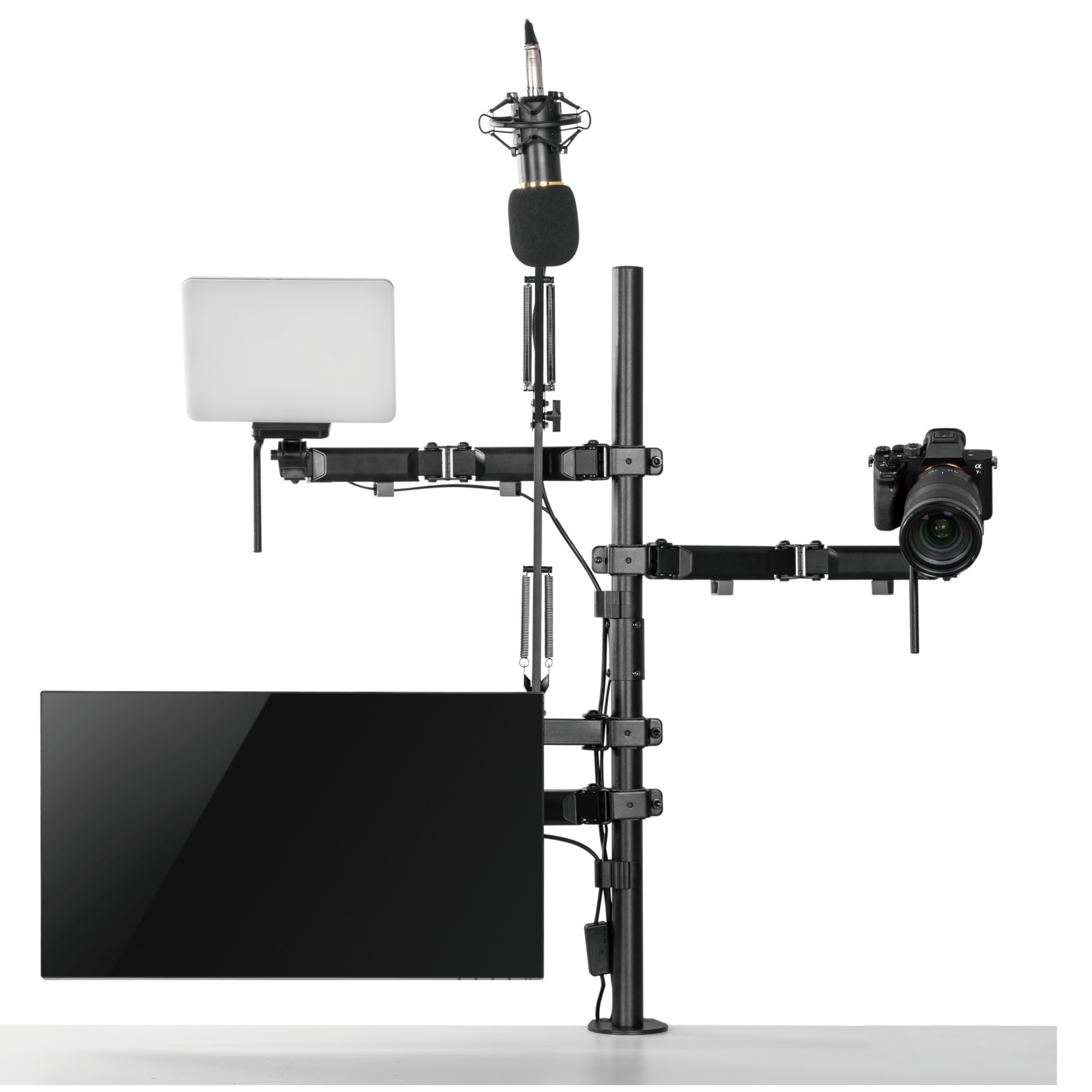 All-in-One Streamer Setup Mount Kit - Professional Live Streaming Equipment for Twitch, YouTube & Gaming - Perfect for Home Studios & Content Creators