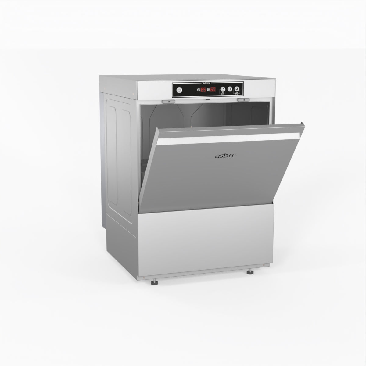 Asber Tech Line Underbench Dishwasher GE 500BDD - 24 Inch Built-In Dishwasher with Energy Star Rating, Quiet Operation & 6 Wash Cycles for Small Kitchens, Apartments, and Compact Spaces
