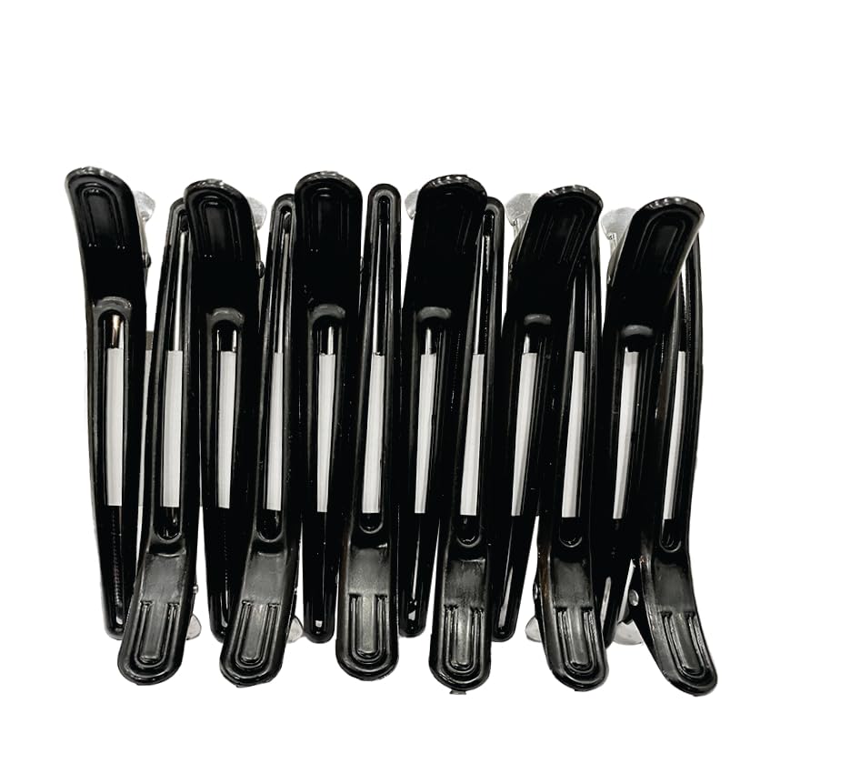 XMSD 12-Pack Hair Sectioning Clips for Styling - Durable Plastic Hair Clips for Men & Women - Professional Salon & Home Hair Cutting, Coloring, Styling - Strong Grip Non-Slip Hair Clips for Perfect Sectioning - Ideal for Salon Stylists & DIY Home Hairstyling