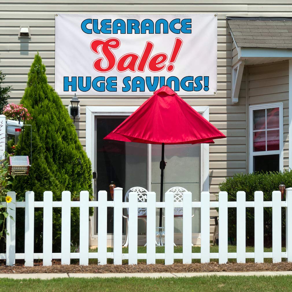 Premium Vinyl Banner - 36x72 Inches, 6 Grommets, Weatherproof & Durable for Outdoor Business Signs, Yard, Industrial Use | Multiple Sizes Available | Clearance Sale with Huge Savings | Perfect for Storefronts, Events, Construction Sites & More