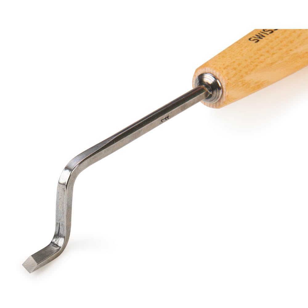 PFEIL Swiss Made Undercutting Tool - Left Handed Wood Carving Chisel for Fine Detail & Precision Work | Ideal for Furniture Making, Cabinetry & Woodworking Projects