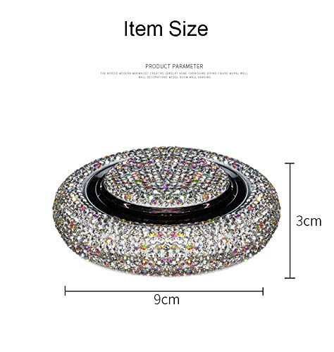 Crystal Diamond Car Air Freshener - Flying Saucer Design Car Perfume Accessories for Women | Luxury Car Decor & Interior Scent for Sedan, SUV, Office & Gift Giving