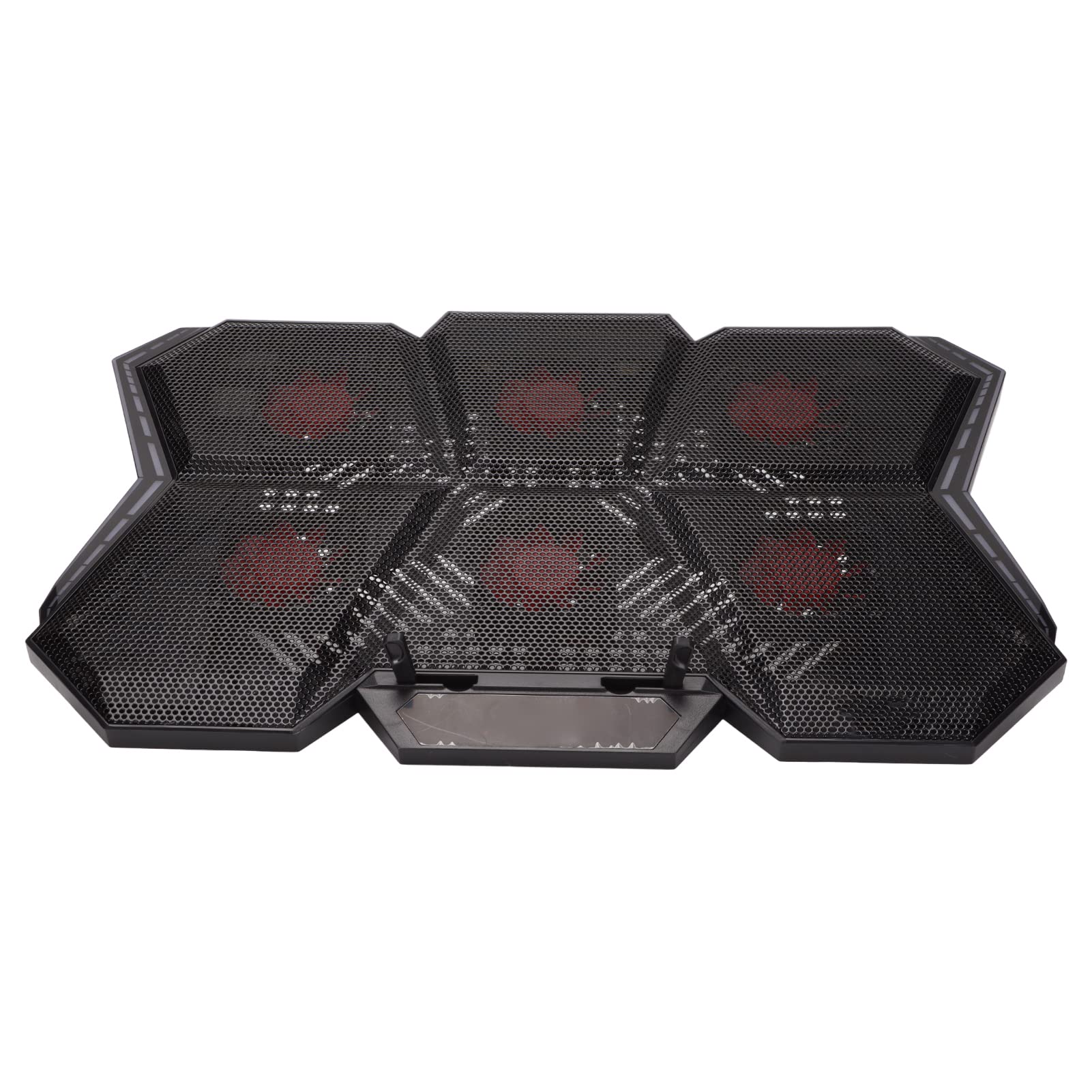 Bewinner Laptop Cooling Pad with 6 Quiet Fans - 2600 RPM, 73.25CFM, Height Adjustable & Dual USB Ports for 12-17 Inch Laptops - Perfect for Gaming, Office Work & Home Use