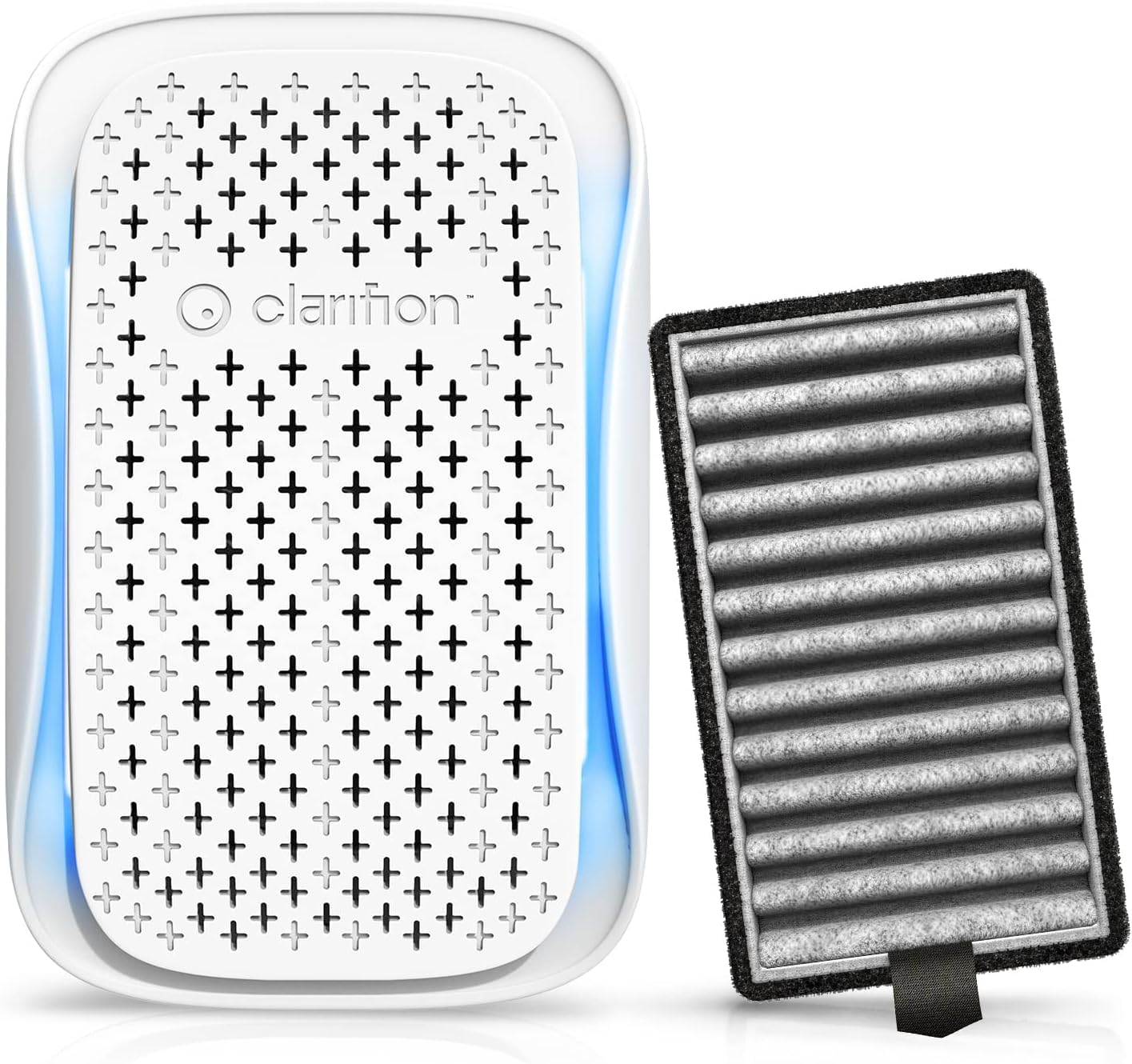 Clarifion DSTx Portable Air Purifier with HEPA Filter - Compact Plug-In Air Ionizer for Home, Office, Bedroom & Travel | Eliminates Smoke, Dust, Pet Dander & Odors | Perfect for Allergy Sufferers & Pet Owners