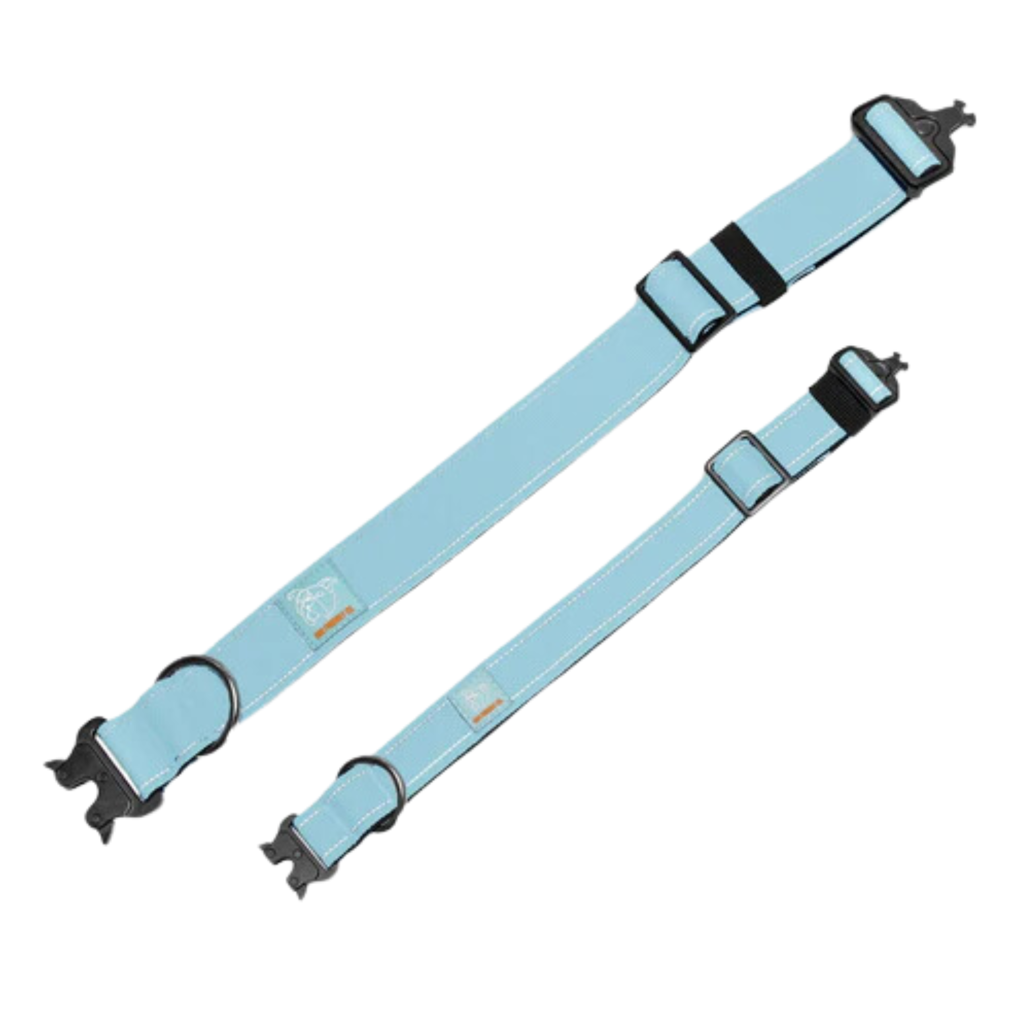 Premium Tactical Dog Collar - Heavy Duty Nylon Pet Collar with Metal D-Ring & Quick Release Buckle - Adjustable & Reflective for Safety - Perfect for Training, Hiking & Outdoor Adventures (Sky Blue)
