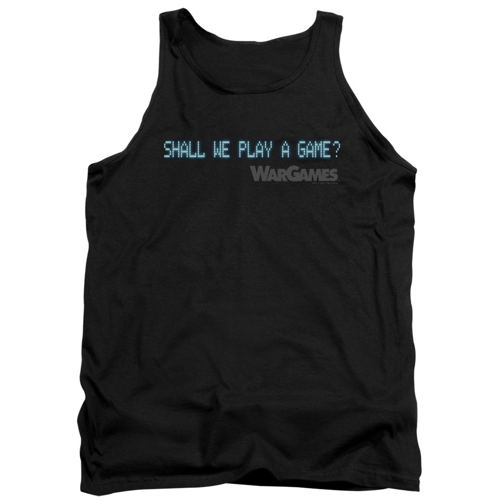 Wargames Shall We Unisex Tank Top for Men & Women - Casual Graphic Tee for Gaming Fans, Cosplay & Everyday Wear