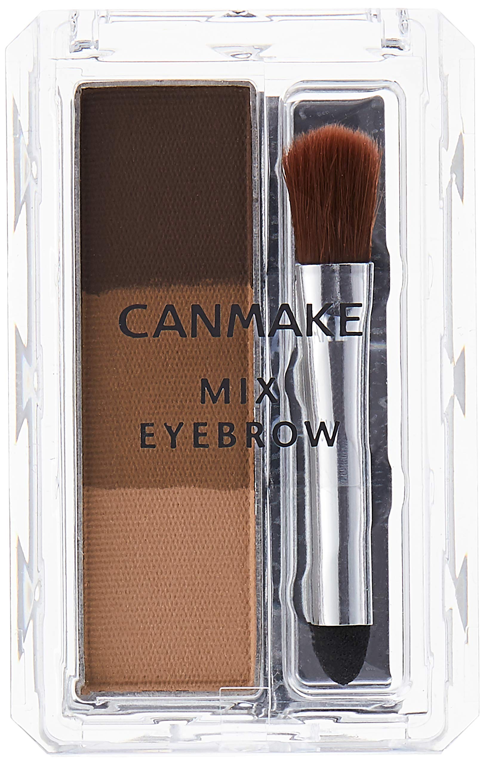 Canmake Mix Eyebrow Powder Palette [03 Soft Brown] - Natural Eyebrow Filler & Shaper for Everyday Makeup - Perfect for Soft, Natural-Looking Brows at Work or Date Night