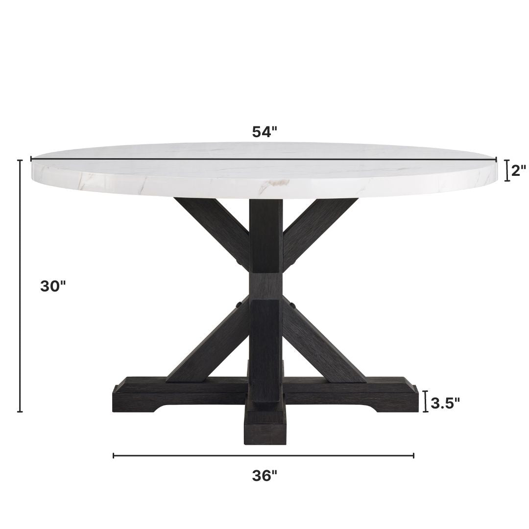 Roundhill Furniture Hirima Modern Elegance 5-Piece Dining Room Set - 54