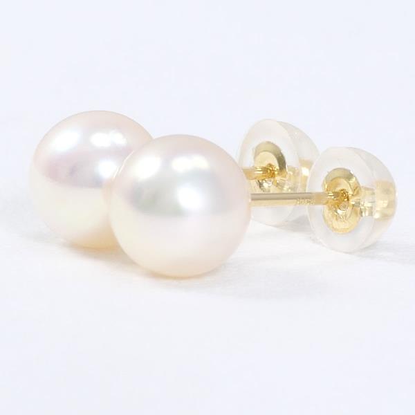 18K Yellow Gold Pearl Earrings for Women - Elegant Dangle Pearl Jewelry for Wedding, Party & Special Occasions